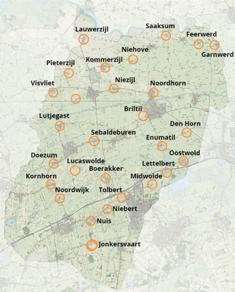 Overzicht woondorpen